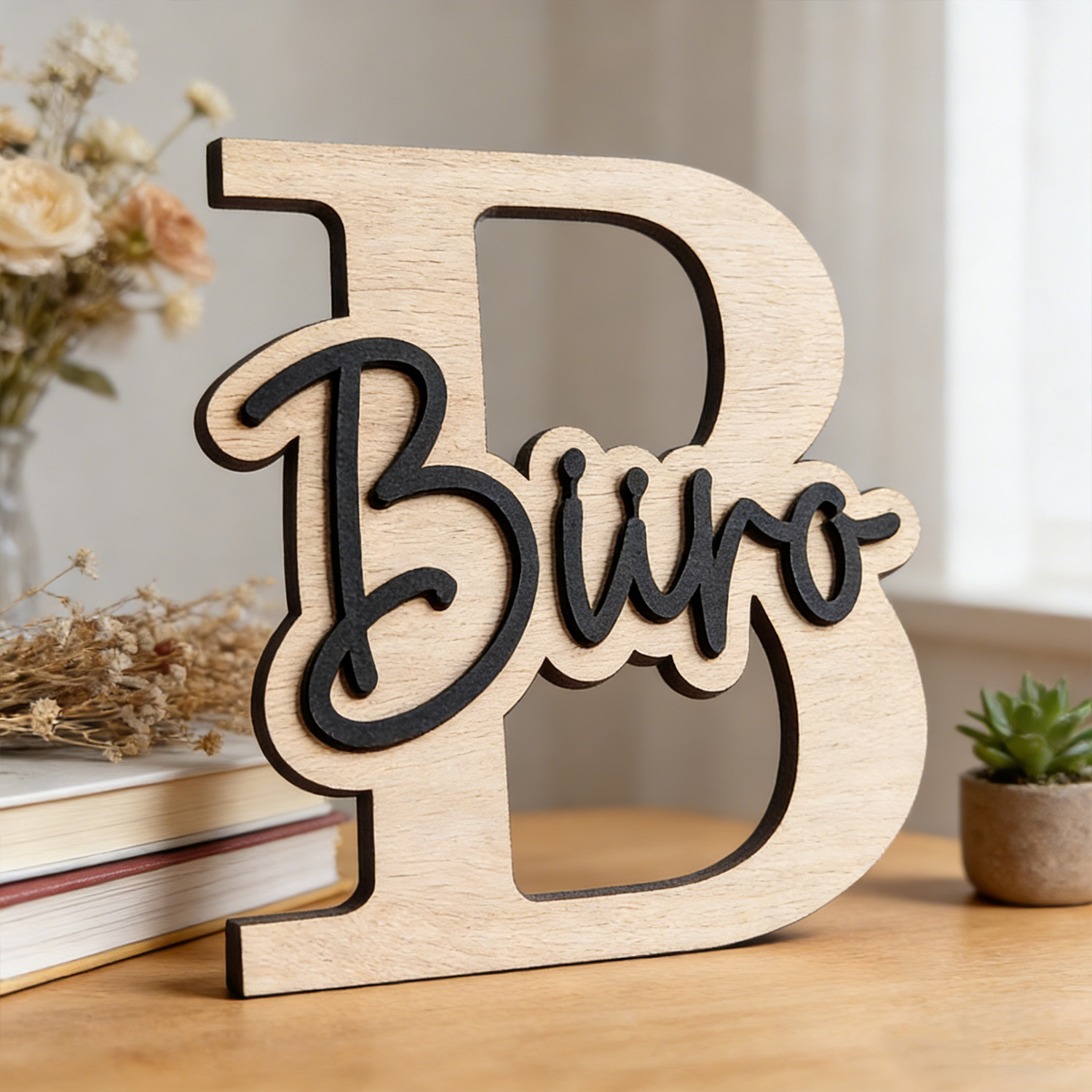 Baby Products Decoration - 1 Stück Anpassbares Holz-Buchstaben-Türschild, Individueller Inhalt,