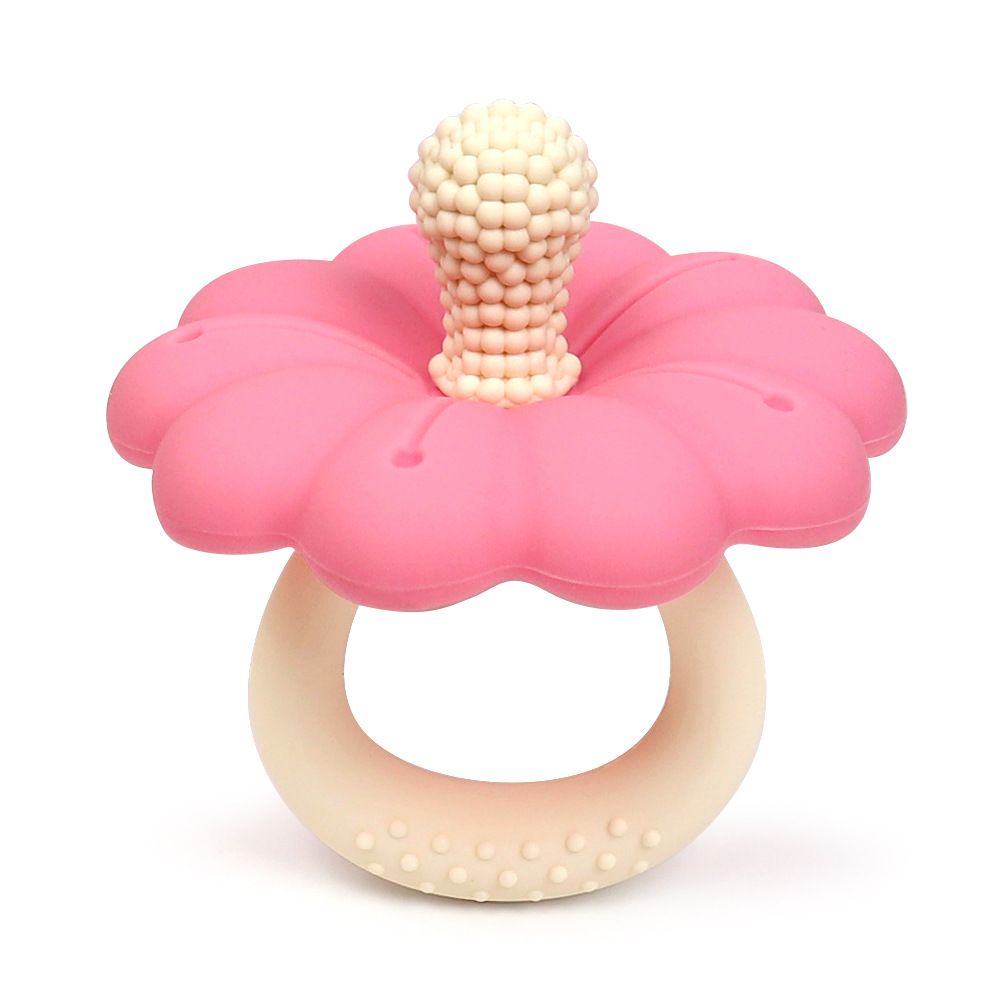 Baby Products Sale - 2026 Bestseller Baby Blumenförmiger Beißring Silikon-Schnuller