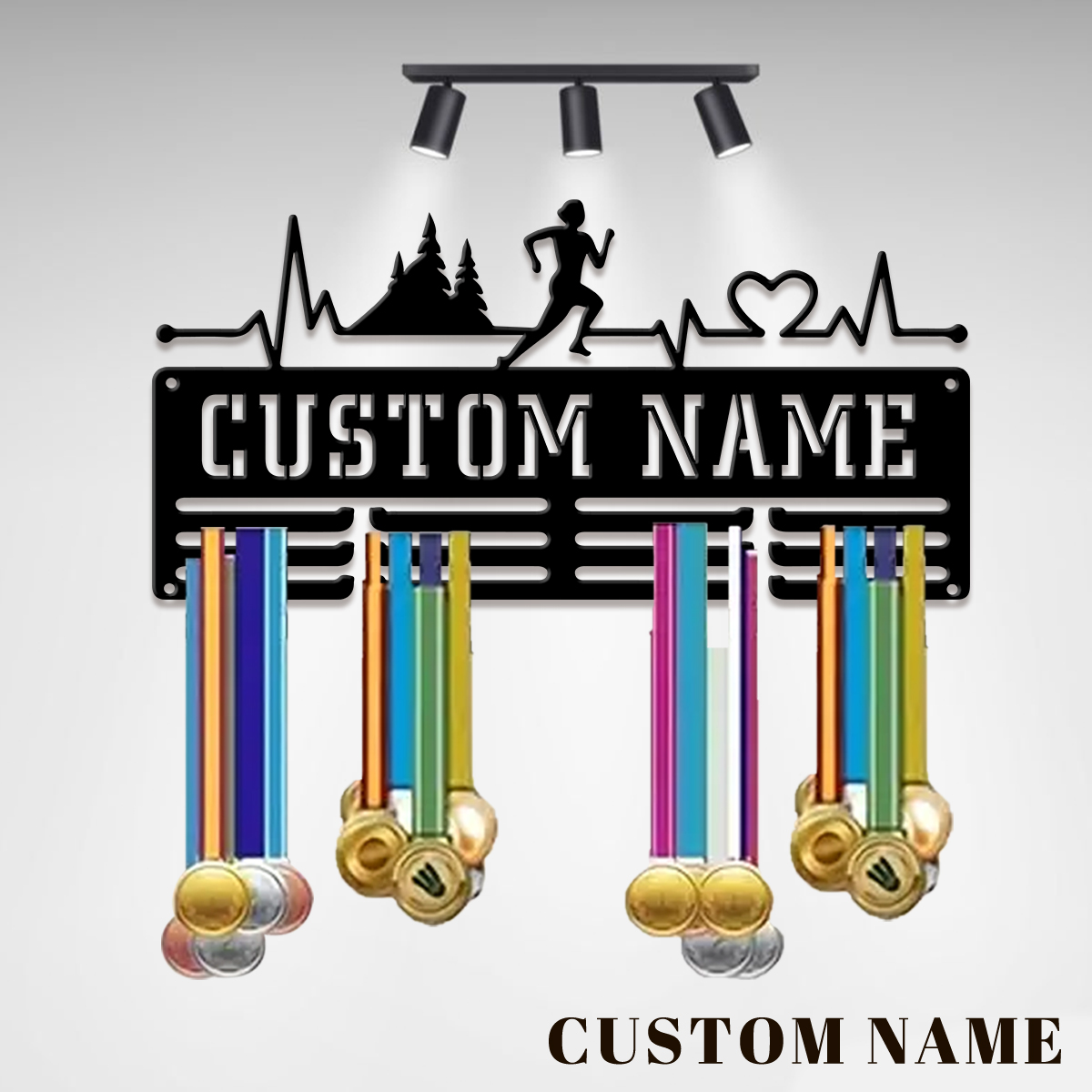 Baby Products Decoration - Maßgefertigter Metall-Medaillenhalter für Marathon-Sportarten, Valentinstagsgeschenk, zur
