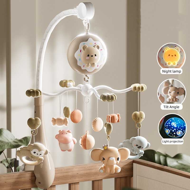 Baby Rattle Toy Set - Lernspielzeug für Neugeborene: Elektrische rotierende Musikwiege