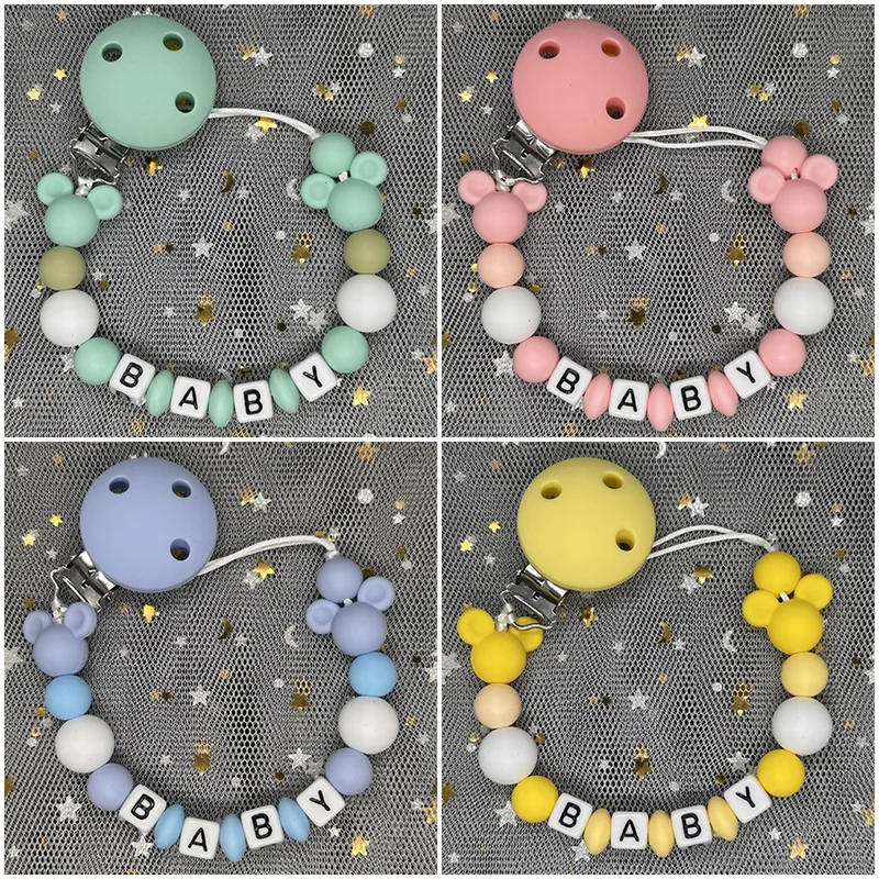 Baby Product - Personalisierter Schnullerclip mit Namen, Schnullerkette für