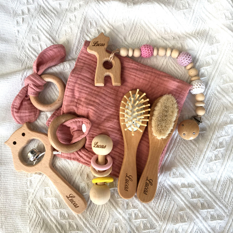 Baby Rattle Toy Set - Personalisierte Name Bad Spielzeug Set Kind