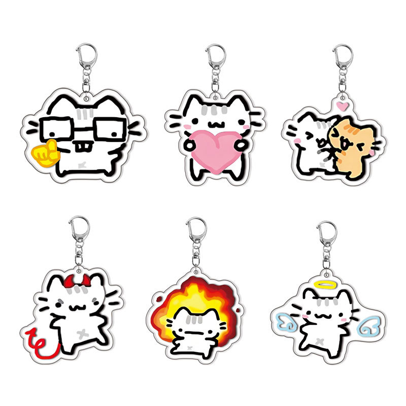 Baby Products With Zinc - Katze Kätzchen Schlüsselanhänger Acryl schöne Baby