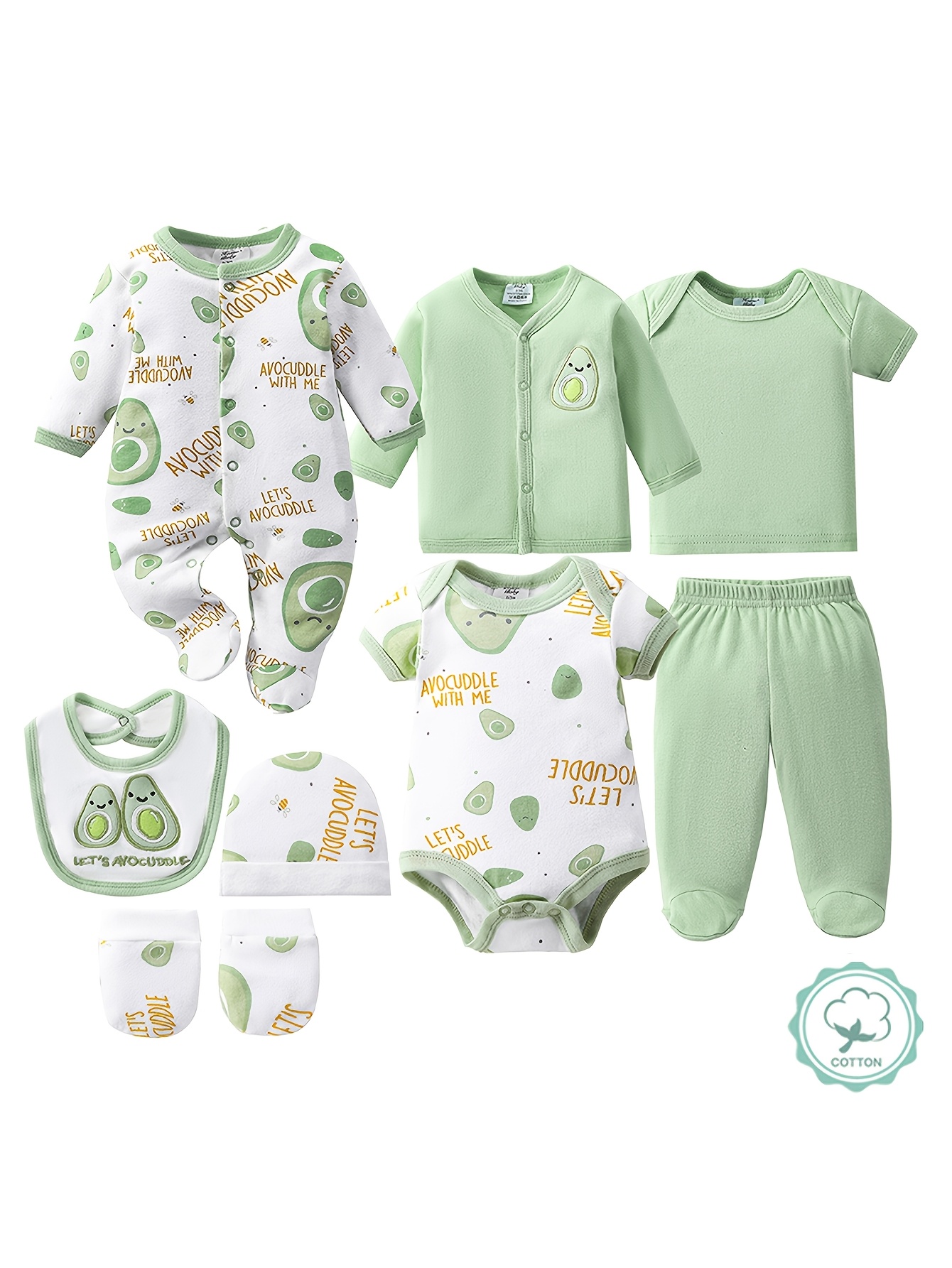 Baby Products Sale - 8-teiliges Neugeborenen-Set, 100% Baumwolle, Baby-Erstausstattung für